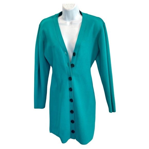 NWT A.L.C. Nate Button Down Sweater Dress Size Small Jade Green Teal - Picture 4 of 12